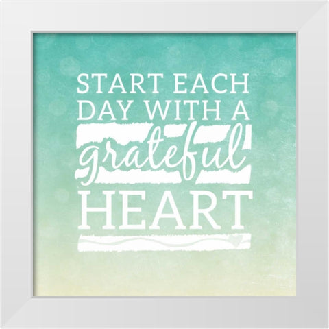 Grateful and Kind I White Modern Wood Framed Art Print by SD Graphics Studio