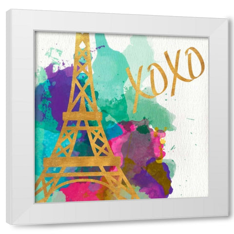 Watercolor Icons I White Modern Wood Framed Art Print by SD Graphics Studio