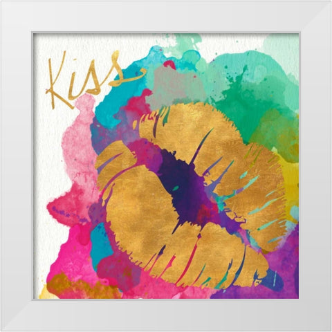 Watercolor Icons III White Modern Wood Framed Art Print by SD Graphics Studio