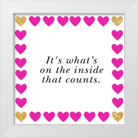 Valetines Forever White Modern Wood Framed Art Print by Studio, Sd Graphics