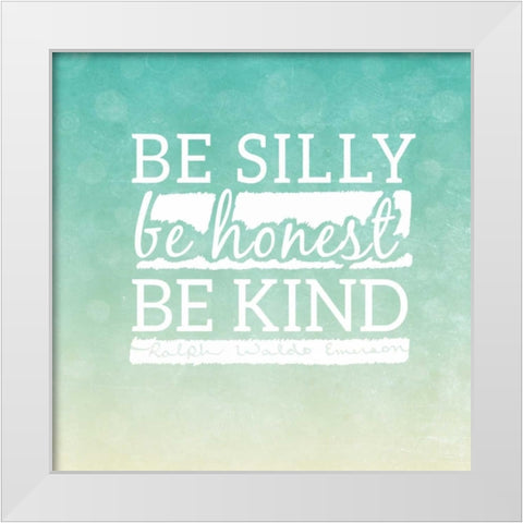 Grateful and Kind II White Modern Wood Framed Art Print by SD Graphics Studio
