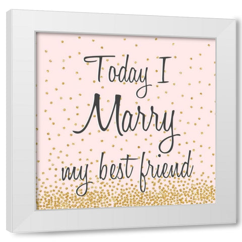 Marry Hearts II White Modern Wood Framed Art Print by Studio, Sd Graphics