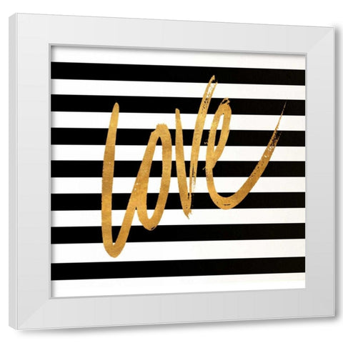 Valentines Stripes IV White Modern Wood Framed Art Print by Studio, Sd Graphics