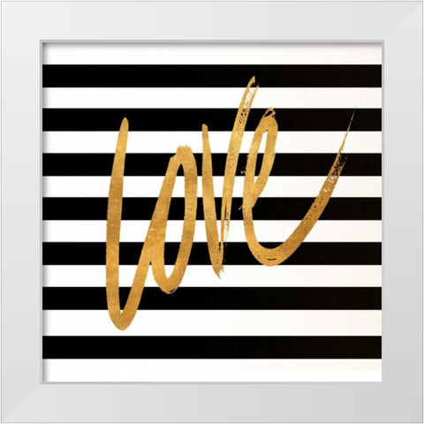 Valentines Stripes IV White Modern Wood Framed Art Print by Studio, Sd Graphics