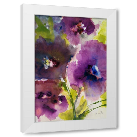Violetti I White Modern Wood Framed Art Print by Loreth, Lanie