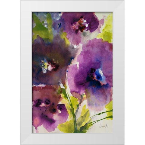Violetti I White Modern Wood Framed Art Print by Loreth, Lanie