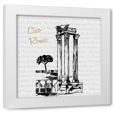 Travel Pack III White Modern Wood Framed Art Print by Biscardi, Nicholas