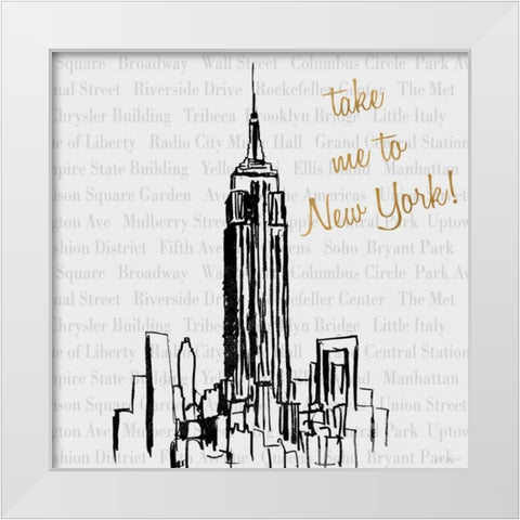 Travel Pack I White Modern Wood Framed Art Print by Biscardi, Nicholas