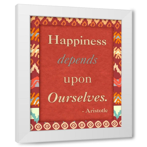 Happiness Ourselves White Modern Wood Framed Art Print by Biscardi, Nicholas
