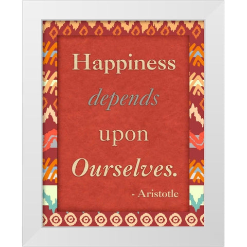 Happiness Ourselves White Modern Wood Framed Art Print by Biscardi, Nicholas