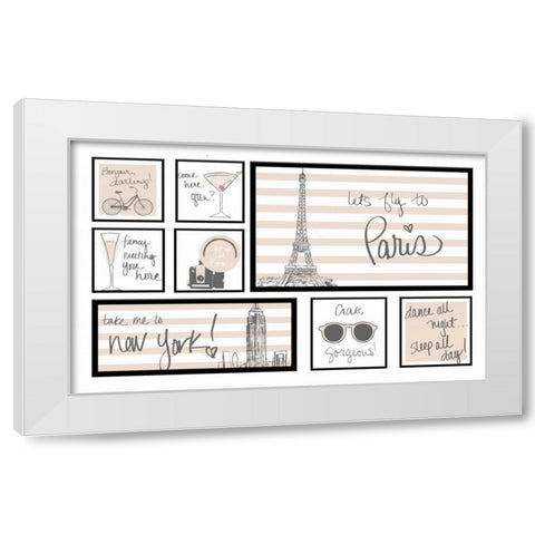 Travel Pack Neutral White Modern Wood Framed Art Print by Biscardi, Nicholas