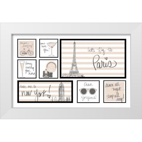 Travel Pack Neutral White Modern Wood Framed Art Print by Biscardi, Nicholas