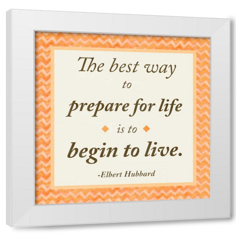 The Best Way White Modern Wood Framed Art Print by Gaynor, Janice