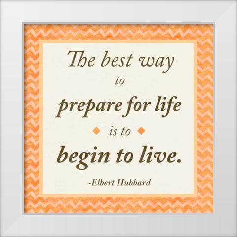 The Best Way White Modern Wood Framed Art Print by Gaynor, Janice