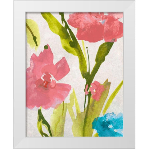 Blue and Pink le Povat  II White Modern Wood Framed Art Print by Loreth, Lanie