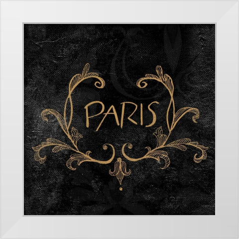 Elegant Paris Gold I White Modern Wood Framed Art Print by Baliko, Linda