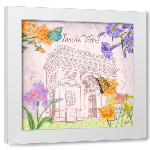 Parisian Meadow II White Modern Wood Framed Art Print by Baliko, Linda