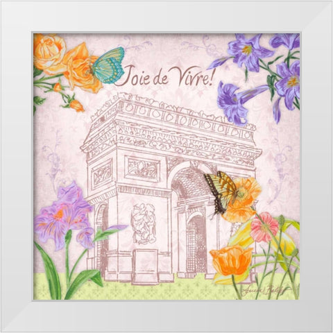 Parisian Meadow II White Modern Wood Framed Art Print by Baliko, Linda