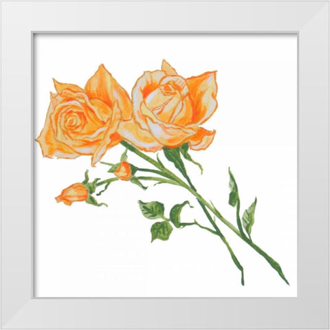 Floral IV White Modern Wood Framed Art Print by Baliko, Linda