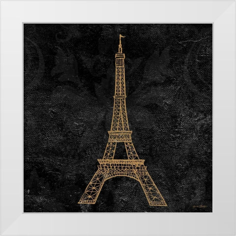 Elegant Paris Gold III White Modern Wood Framed Art Print by Baliko, Linda