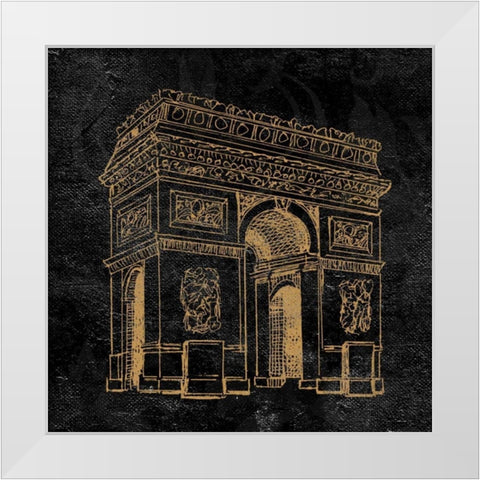 Elegant Paris Gold IV White Modern Wood Framed Art Print by Baliko, Linda