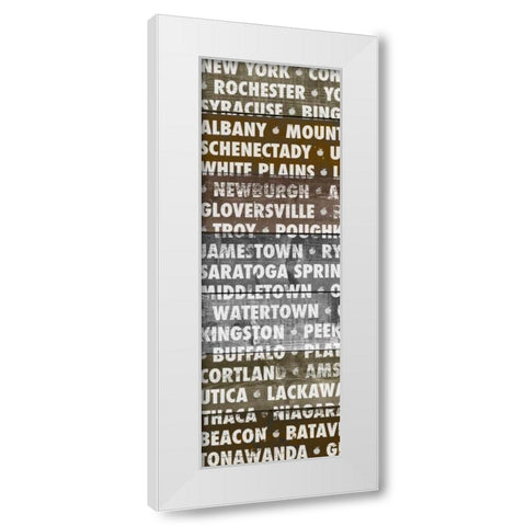Cities on Wood White Modern Wood Framed Art Print by Meneely, Dan