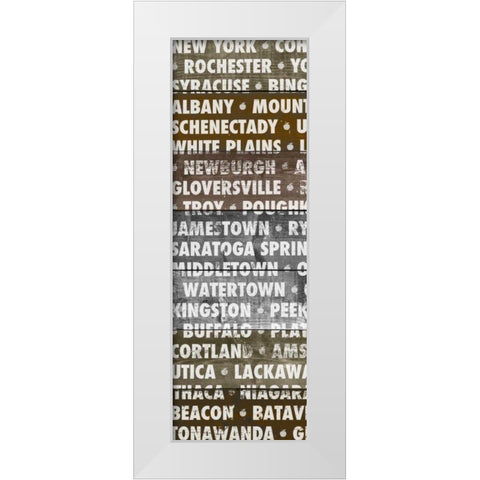 Cities on Wood White Modern Wood Framed Art Print by Meneely, Dan