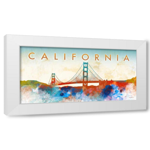 California Gate White Modern Wood Framed Art Print by Meneely, Dan