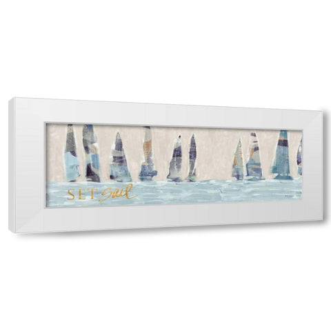 Sailing Inspiration I White Modern Wood Framed Art Print by Meneely, Dan