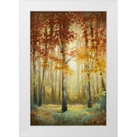 Woodland Glow II White Modern Wood Framed Art Print by Marcon, Michael