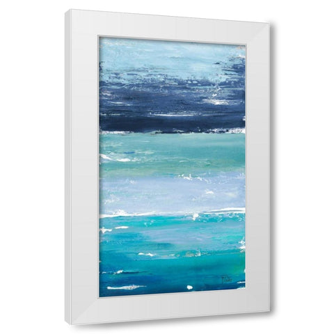 The Blue Palette White Modern Wood Framed Art Print by Pinto, Patricia