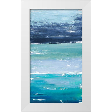 The Blue Palette White Modern Wood Framed Art Print by Pinto, Patricia