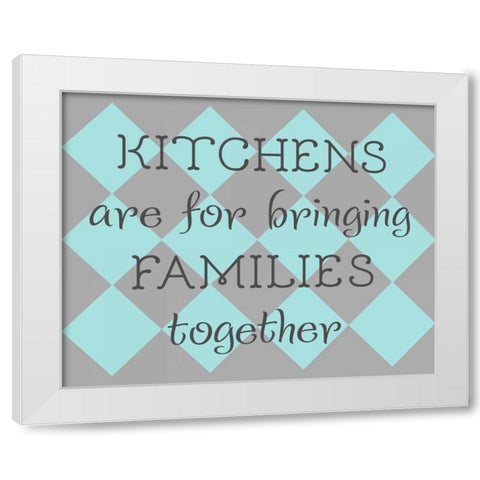 Family Kitchen White Modern Wood Framed Art Print by Studio, Sd Graphics