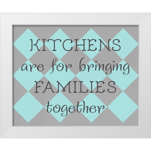 Family Kitchen White Modern Wood Framed Art Print by Studio, Sd Graphics