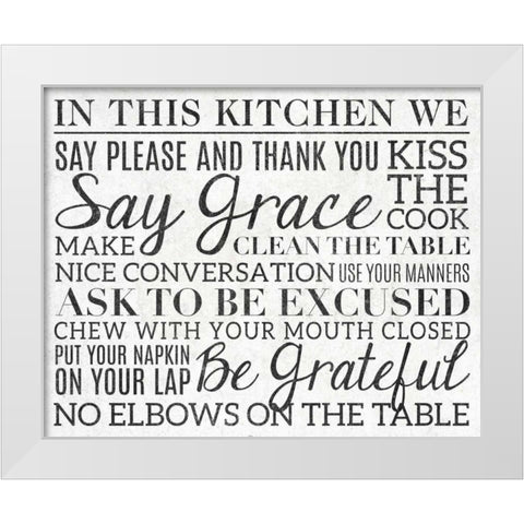 Kitchen Rules I White Modern Wood Framed Art Print by Studio, Sd Graphics