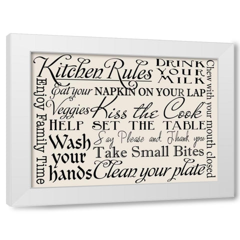 Kitchen Rules IV White Modern Wood Framed Art Print by Studio, Sd Graphics