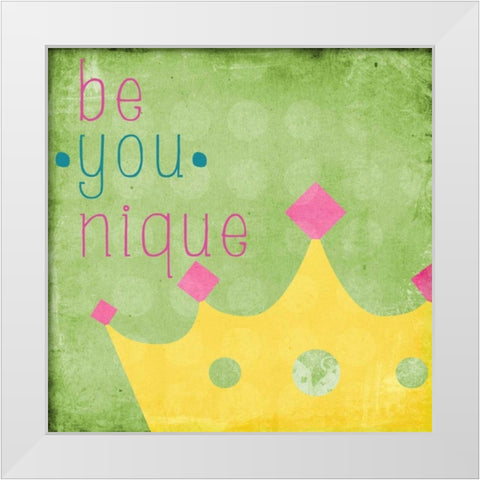 Be You Crown II White Modern Wood Framed Art Print by Sundance Graphics