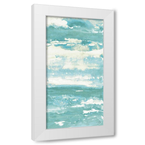 Soft Sea Azure II White Modern Wood Framed Art Print by Loreth, Lanie