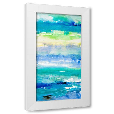 Sea Azure II White Modern Wood Framed Art Print by Loreth, Lanie