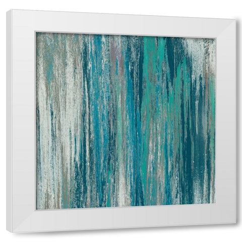 Fall Sunset White Modern Wood Framed Art Print by Mercado, M.