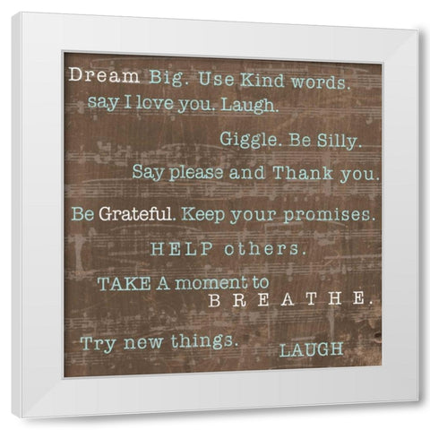 Encouraging Words White Modern Wood Framed Art Print by Studio, Sd Graphics