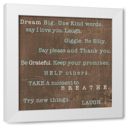 Encouraging Words White Modern Wood Framed Art Print by Studio, Sd Graphics