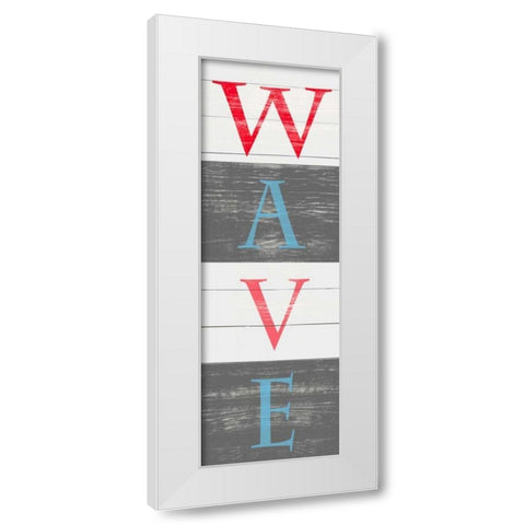 Sea and Wave II White Modern Wood Framed Art Print by SD Graphics Studio