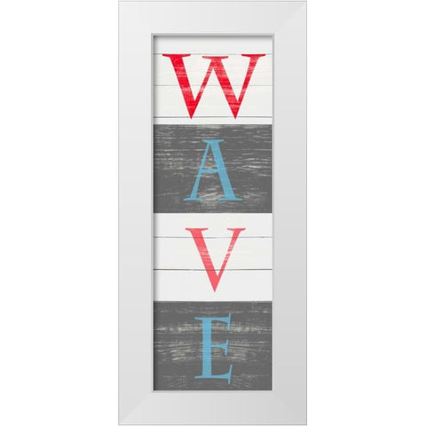Sea and Wave II White Modern Wood Framed Art Print by SD Graphics Studio