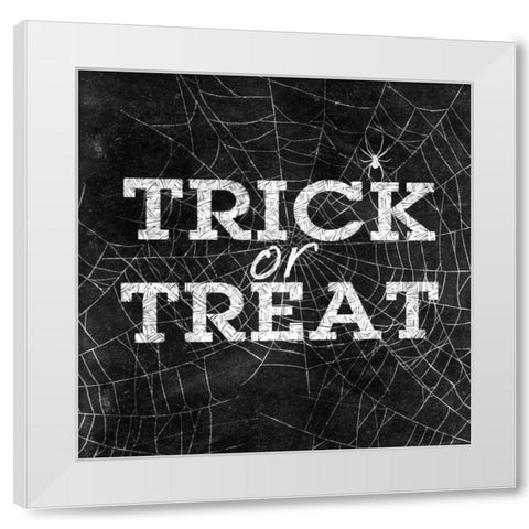 Trick or Treat White Modern Wood Framed Art Print by Studio, Sd Graphics