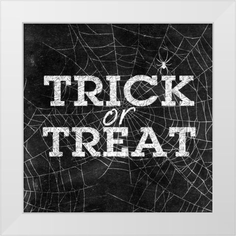 Trick or Treat White Modern Wood Framed Art Print by Studio, Sd Graphics
