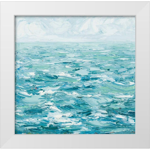 Rough Waters White Modern Wood Framed Art Print by Coolick, Ann Marie