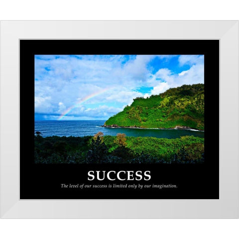Success White Modern Wood Framed Art Print by Nawrocke, Bruce