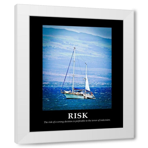 Risk White Modern Wood Framed Art Print by Nawrocke, Bruce