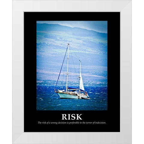 Risk White Modern Wood Framed Art Print by Nawrocke, Bruce